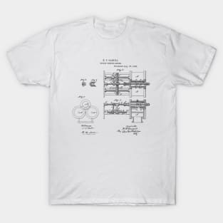 Duplex Pumping Engine Vintage Patent Hand Drawing T-Shirt